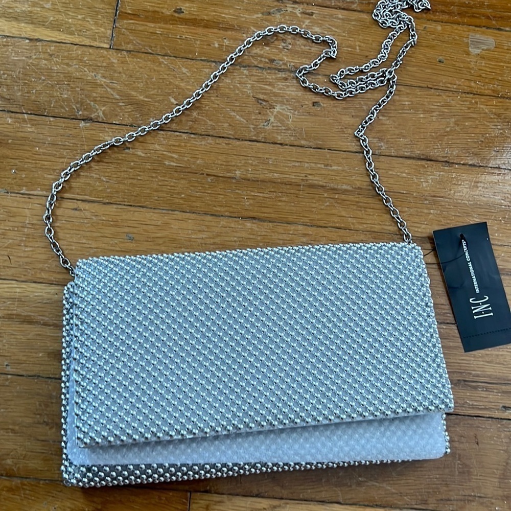 Inc International Concepts I.N.C Prudence Shiny Mesh Clutch